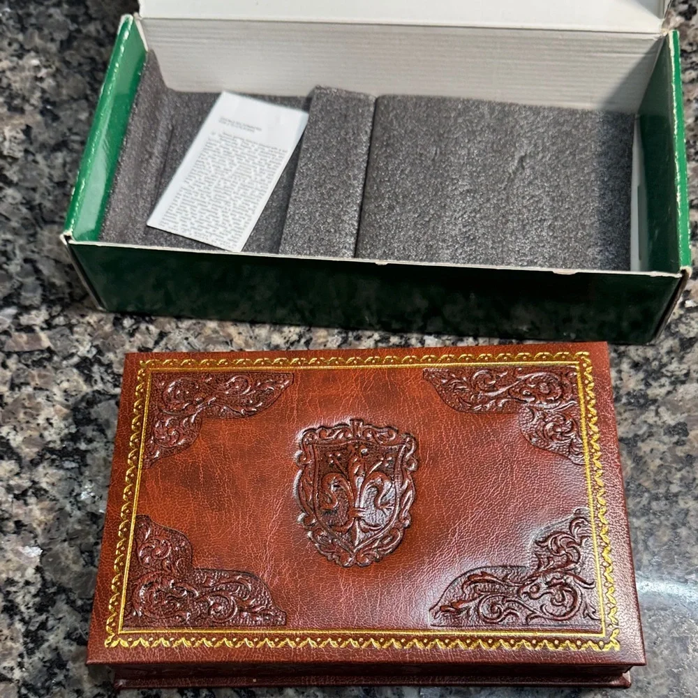 Italfama leatherette double Domino Set made in Italy - Picture 5 of 16